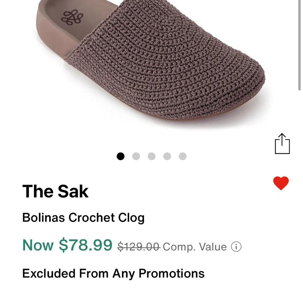 The Sak Chocolate Crochet Slip-On